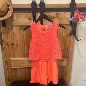 DKNY Coral Lace Romper